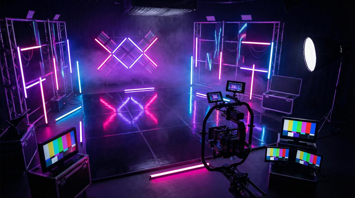 校花传媒MV制作传媒教程霓虹灯光效果