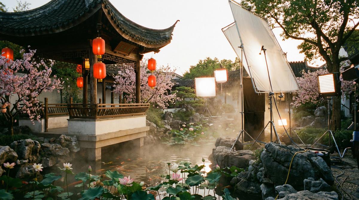 校花传媒古风园林传媒拍摄东方美学影视创作